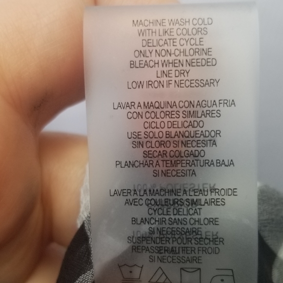 Euc! Checkered gingham button down tunic blouse - Picture 8 of 8